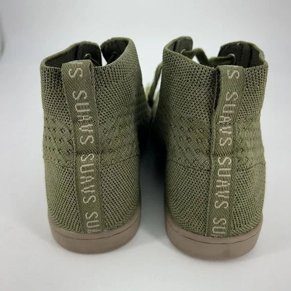 SUAVS Shoes Womens Size 9 Zilker Olive Green Knit High Top Lightweight Sneakers - Picture 13 of 15